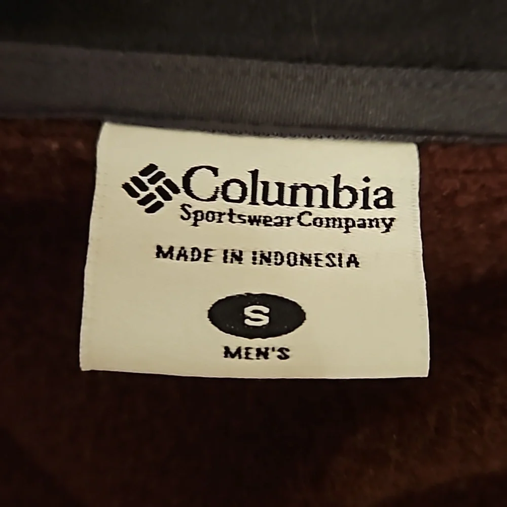 Columbia Titanium Omni Shield Spice Brown Fleece Backed Sweater Jacket Size S